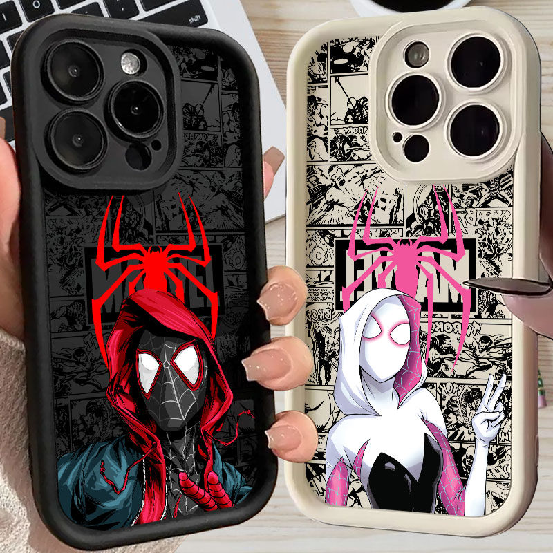 Phone Cases Iphone 15 Pro Max - Etui Spiderman Miles Morales Gwen Marvel