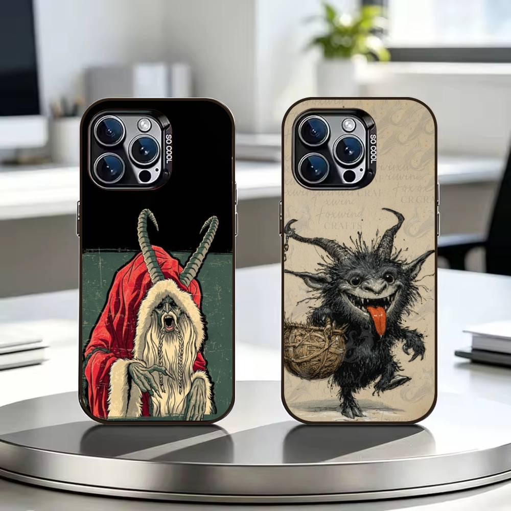 Phone Cases Ugly - U-Ugly K-krampus art Srebrnoszary Miękki Ochronny