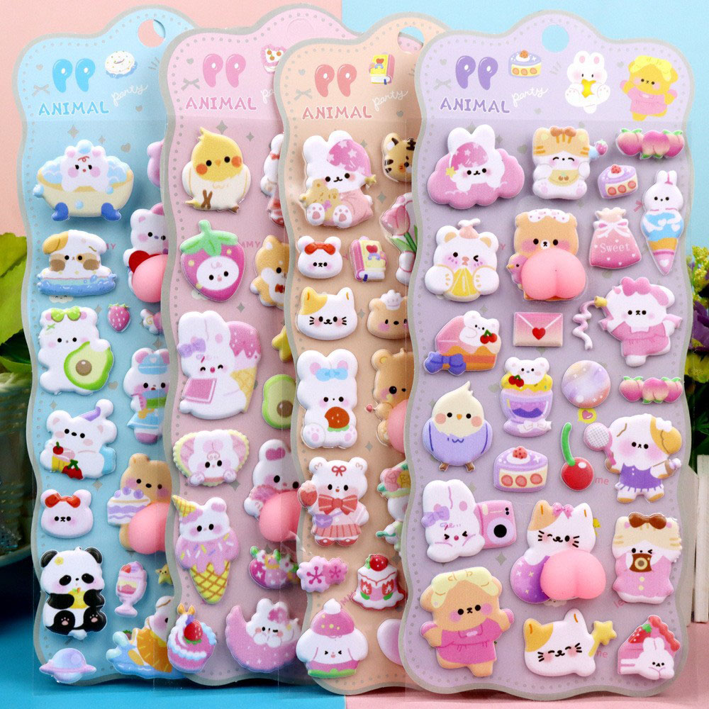 Phone Cases Kids - 2/4 sztuki Miękkie, urocze naklejki 3D
