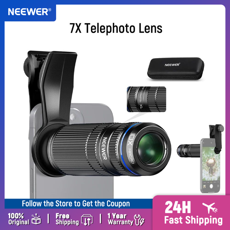 Phone Cases Websites - NEEWER Obiektyw teleobiektywowy 7X z klipsem