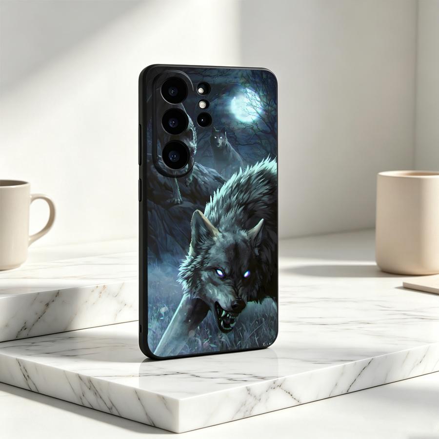 Phone Cases Under $20 - Etui Wolf Pack Under Moon do